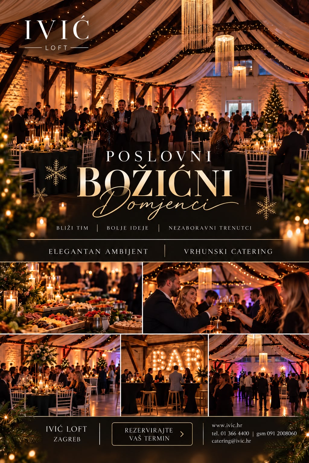 Ivić Loft božićni domjenci catering poslovni event eventi blagdanski domjenak